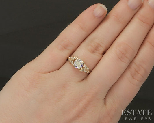 Estate Jewelers "Claire" 14k Yellow Gold 1.02ct Diamond Engagement Ring p25298