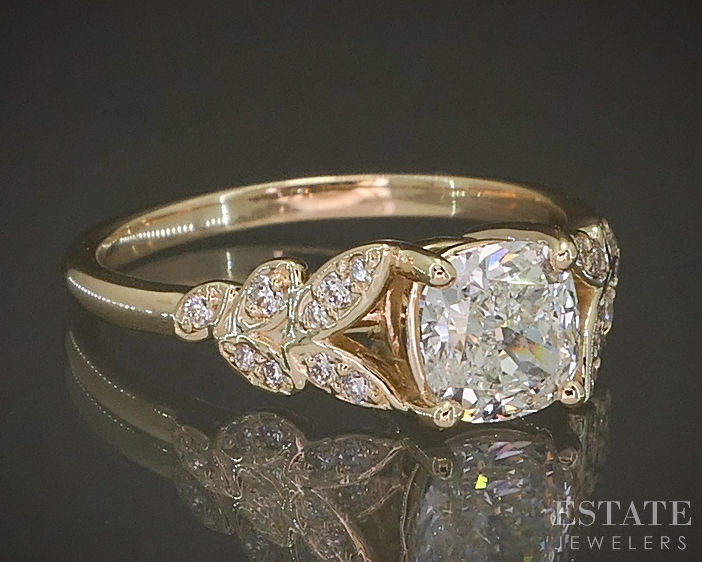 Estate Jewelers "Claire" 14k Yellow Gold 1.02ct Diamond Engagement Ring p25298