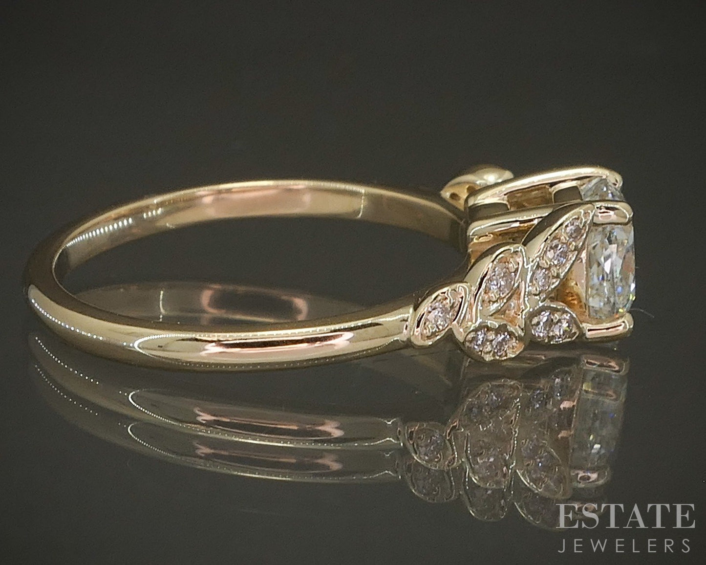 Estate Jewelers "Claire" 14k Yellow Gold 1.02ct Diamond Engagement Ring p25298