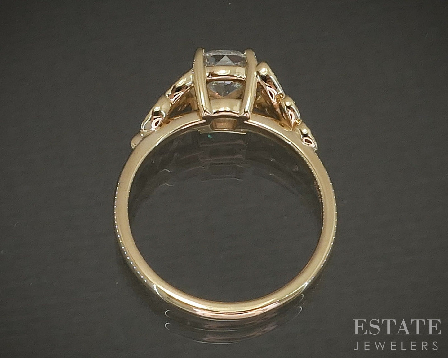 Estate Jewelers "Claire" 14k Yellow Gold 1.02ct Diamond Engagement Ring p25298