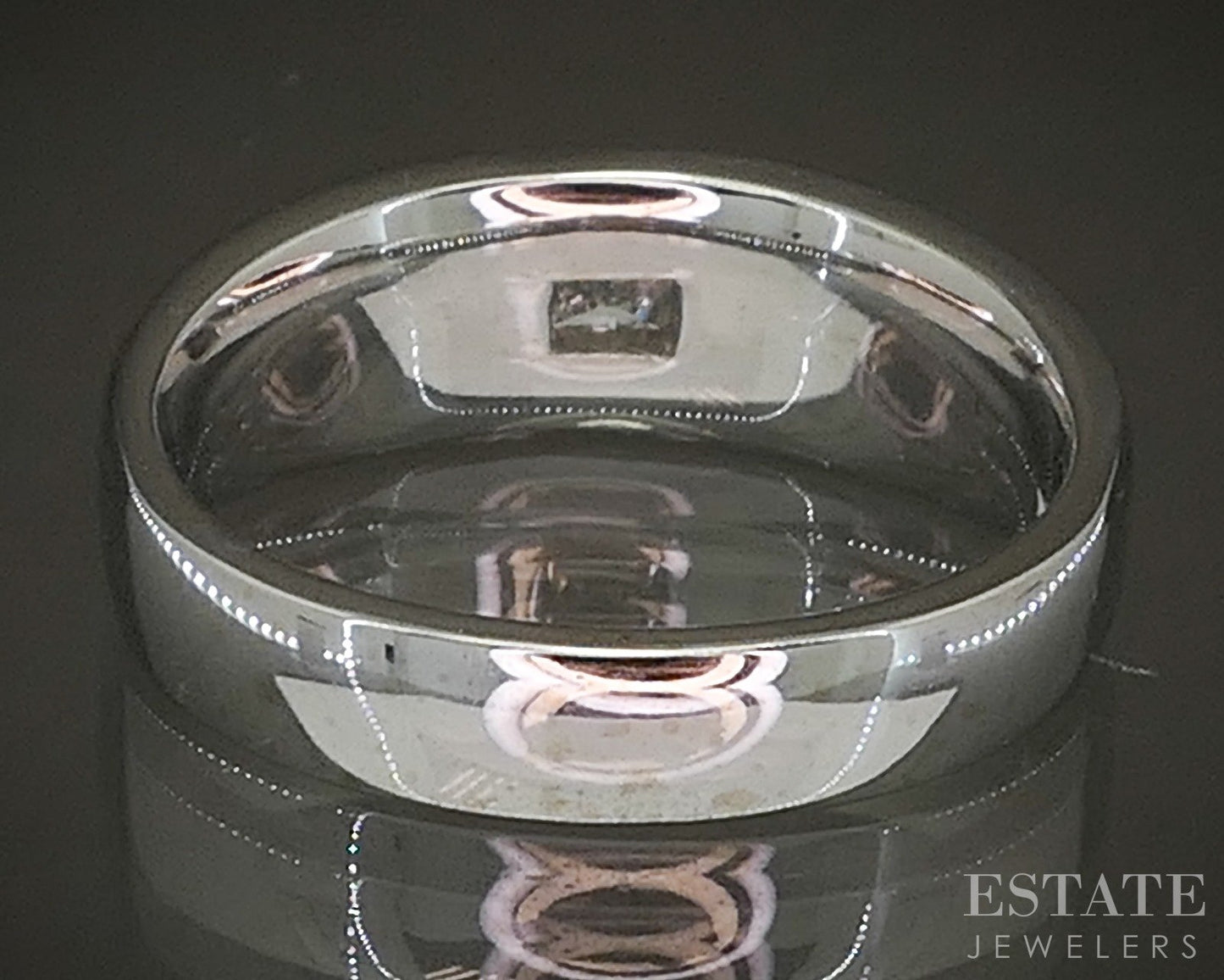 14k White Gold Princess Natural .25ct Diamond Mens Band Ring 10.4g p22422b