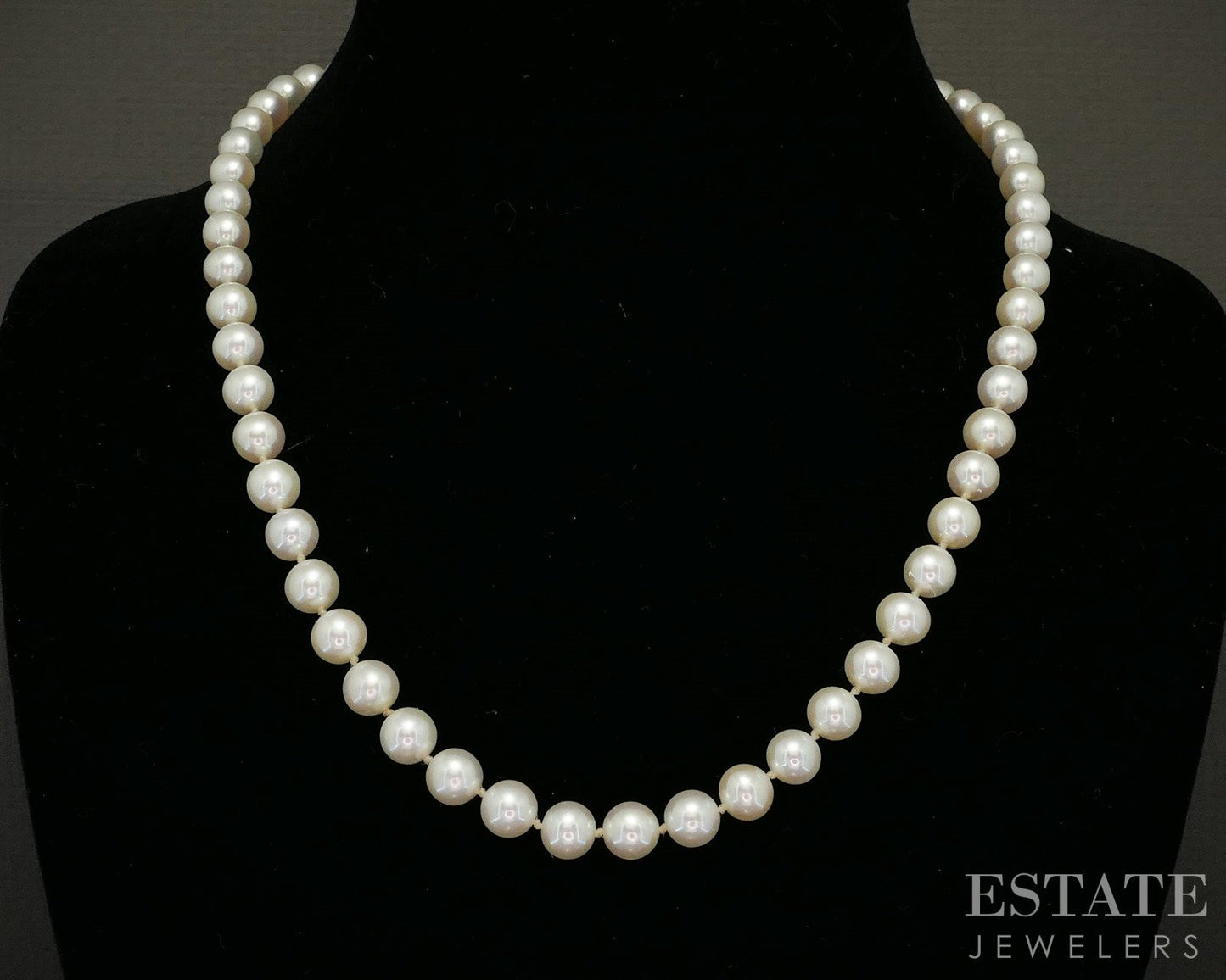 14k Yellow Gold 7mm Freshwater Pearl Ladies Necklace 18"L p21835b