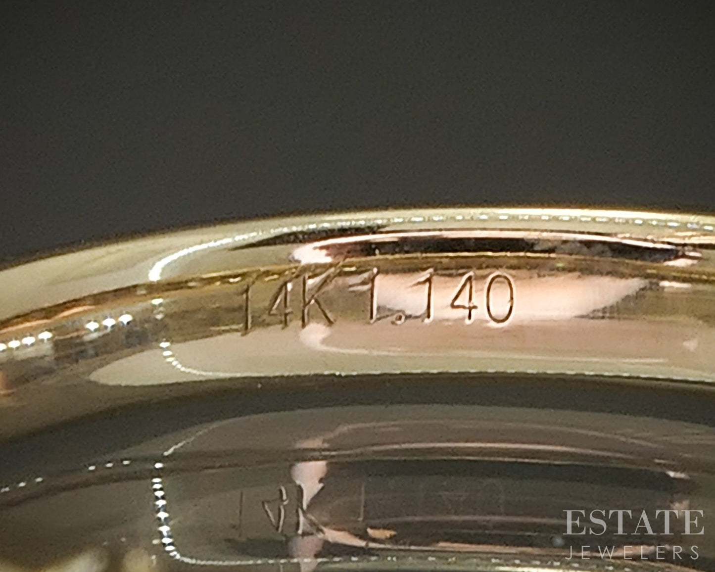 14k Yellow Gold Round Natural 1.14ctw Diamond Ladies Wedding Band 3g p25706