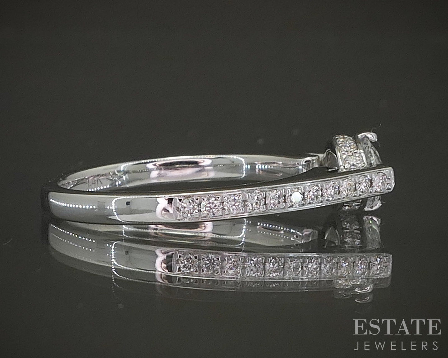 Estate Jewelers "Josephine" 14k White Gold .95ctw Diamond Engagement Ring p25705