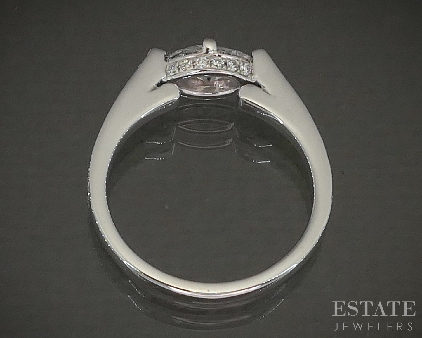 Estate Jewelers "Josephine" 14k White Gold .95ctw Diamond Engagement Ring p25705