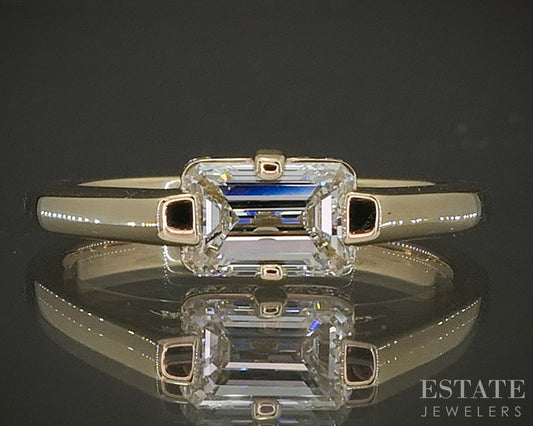Estate Jewelers "Josephine" 14k Yellow Gold .91ct Diamond Engagement Ring p25702