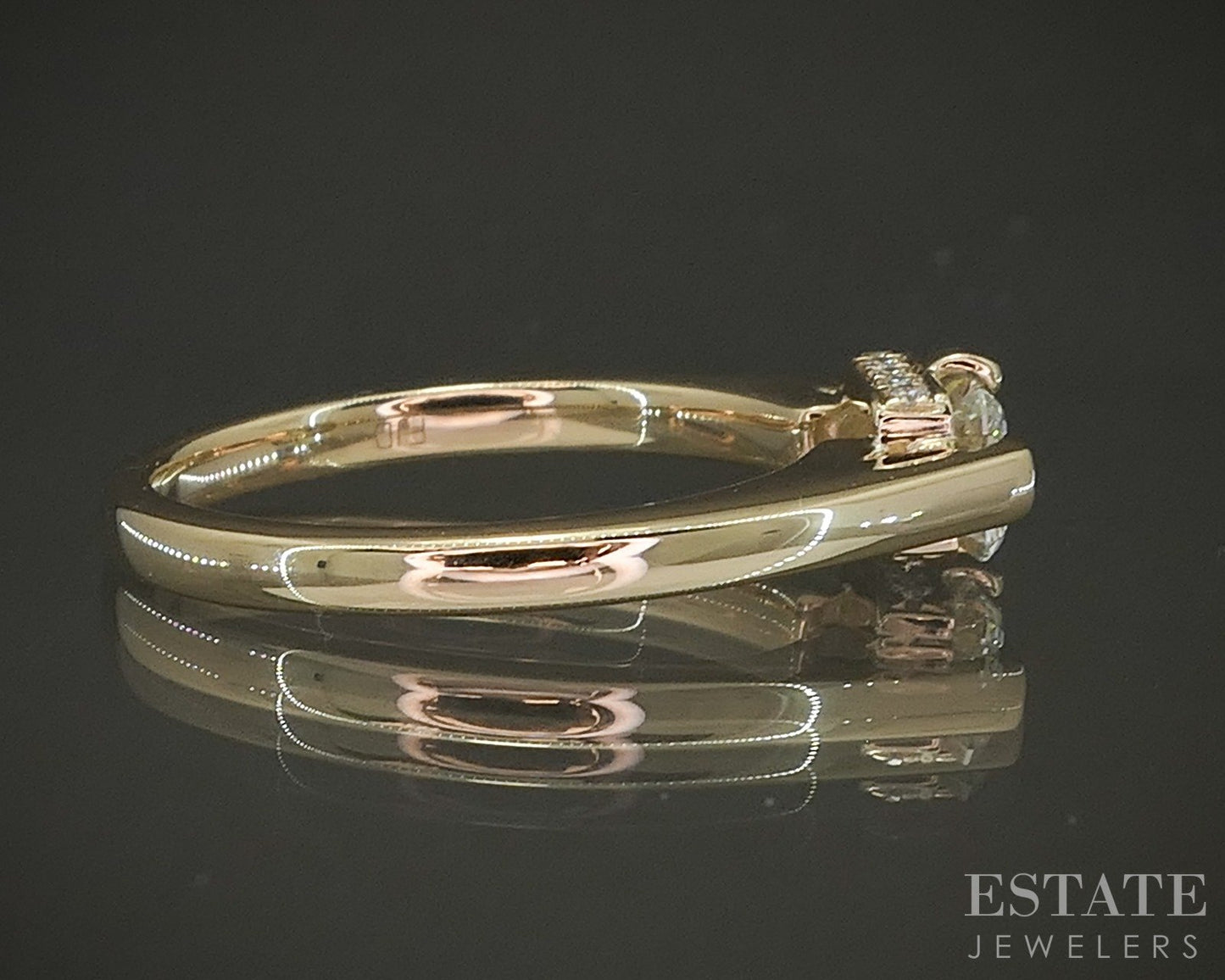 Estate Jewelers "Josephine" 14k Yellow Gold .91ct Diamond Engagement Ring p25702