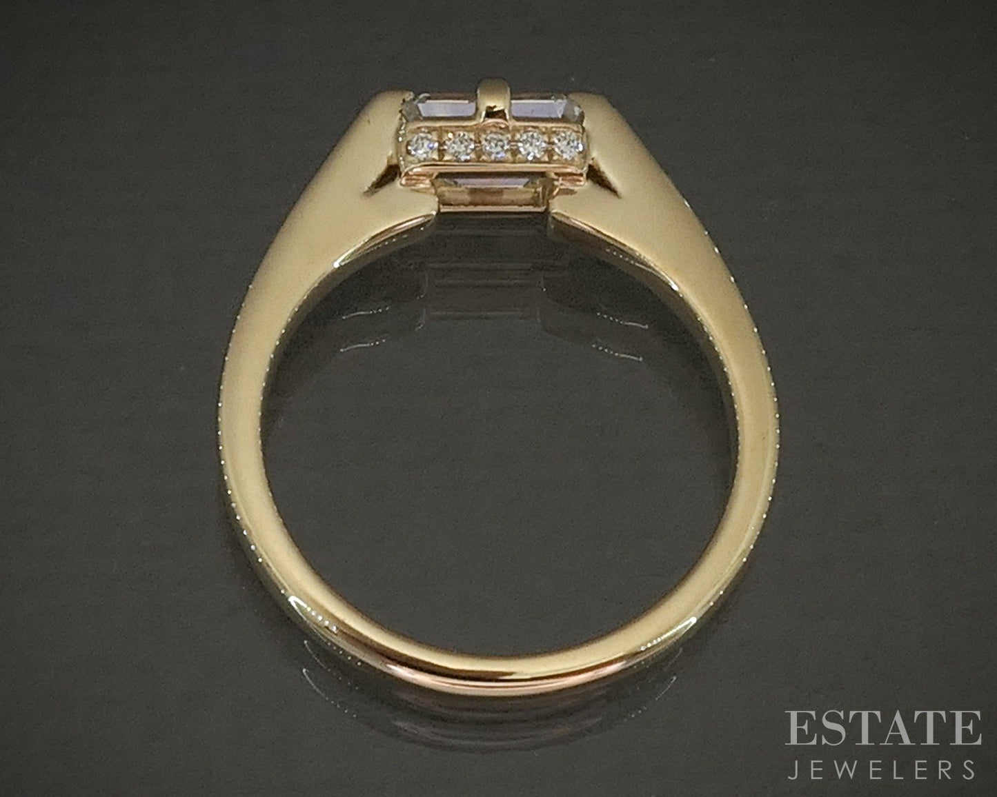 Estate Jewelers "Josephine" 14k Yellow Gold .91ct Diamond Engagement Ring p25702