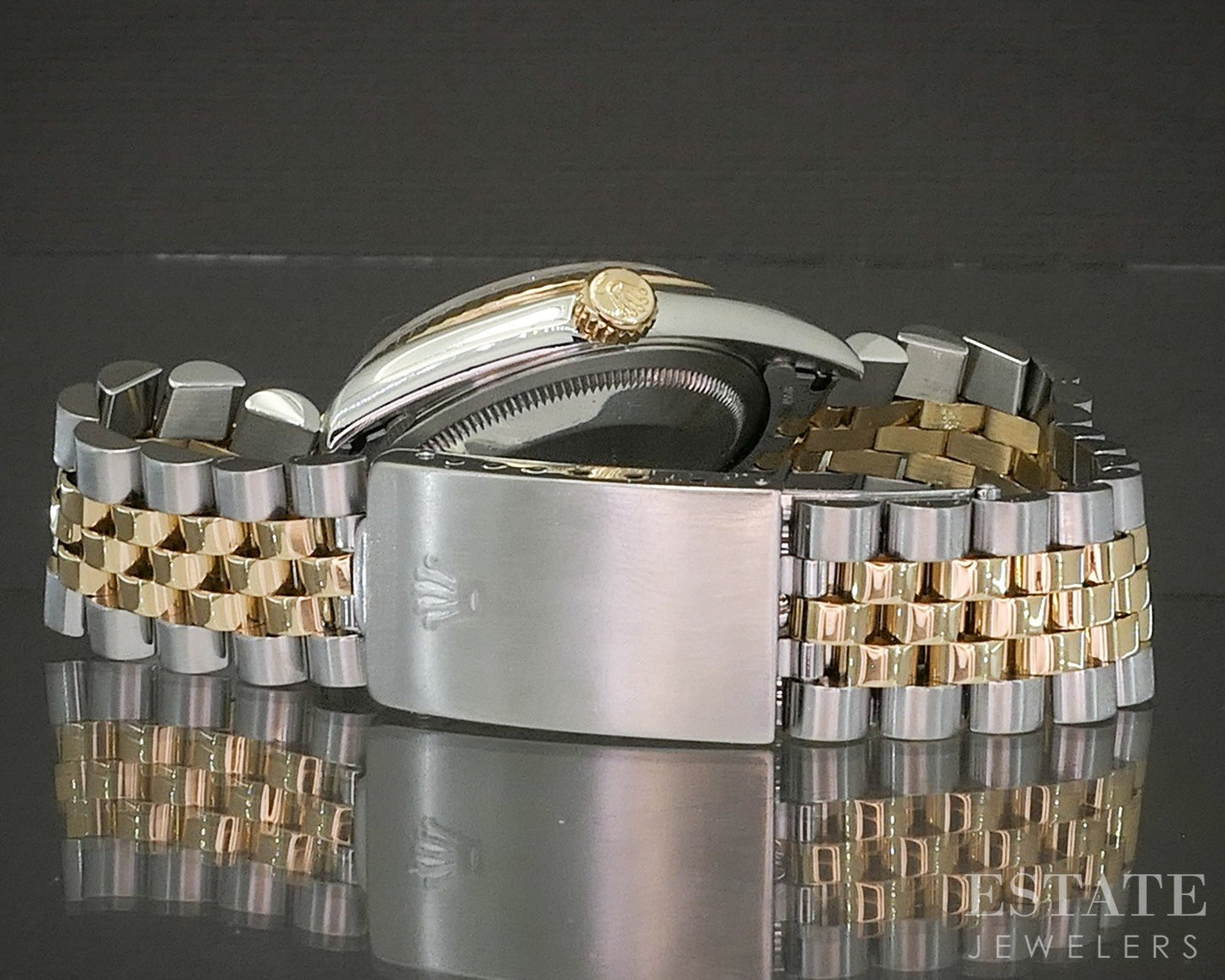 1995 Rolex Datejust 18k Stainless 16233 Gray Roman Jubilee 36mm Watch p24043