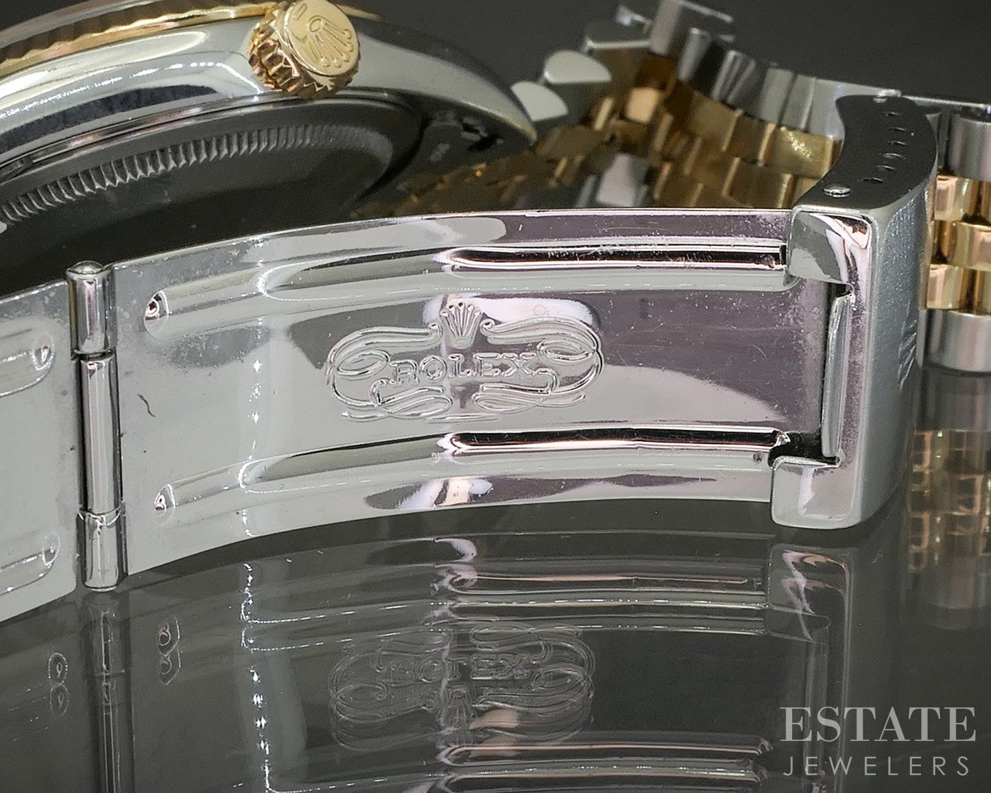 1995 Rolex Datejust 18k Stainless 16233 Gray Roman Jubilee 36mm Watch p24043
