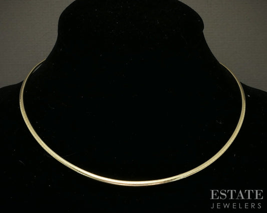 10k Yellow Gold 2.9mm Omega Chain Ladies Necklace 14.5g 16"L p23602