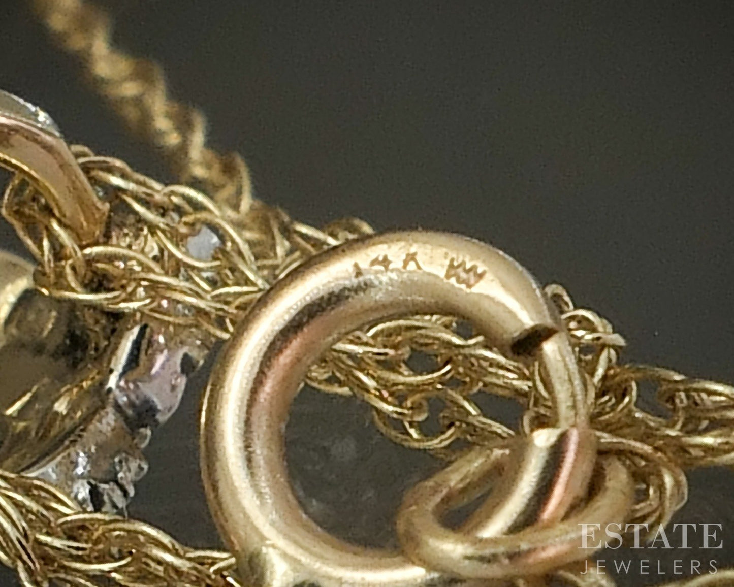 Antique Georgian 19k Yellow Gold Sterling Rose Cut Diamond Necklace 8.2g p23996