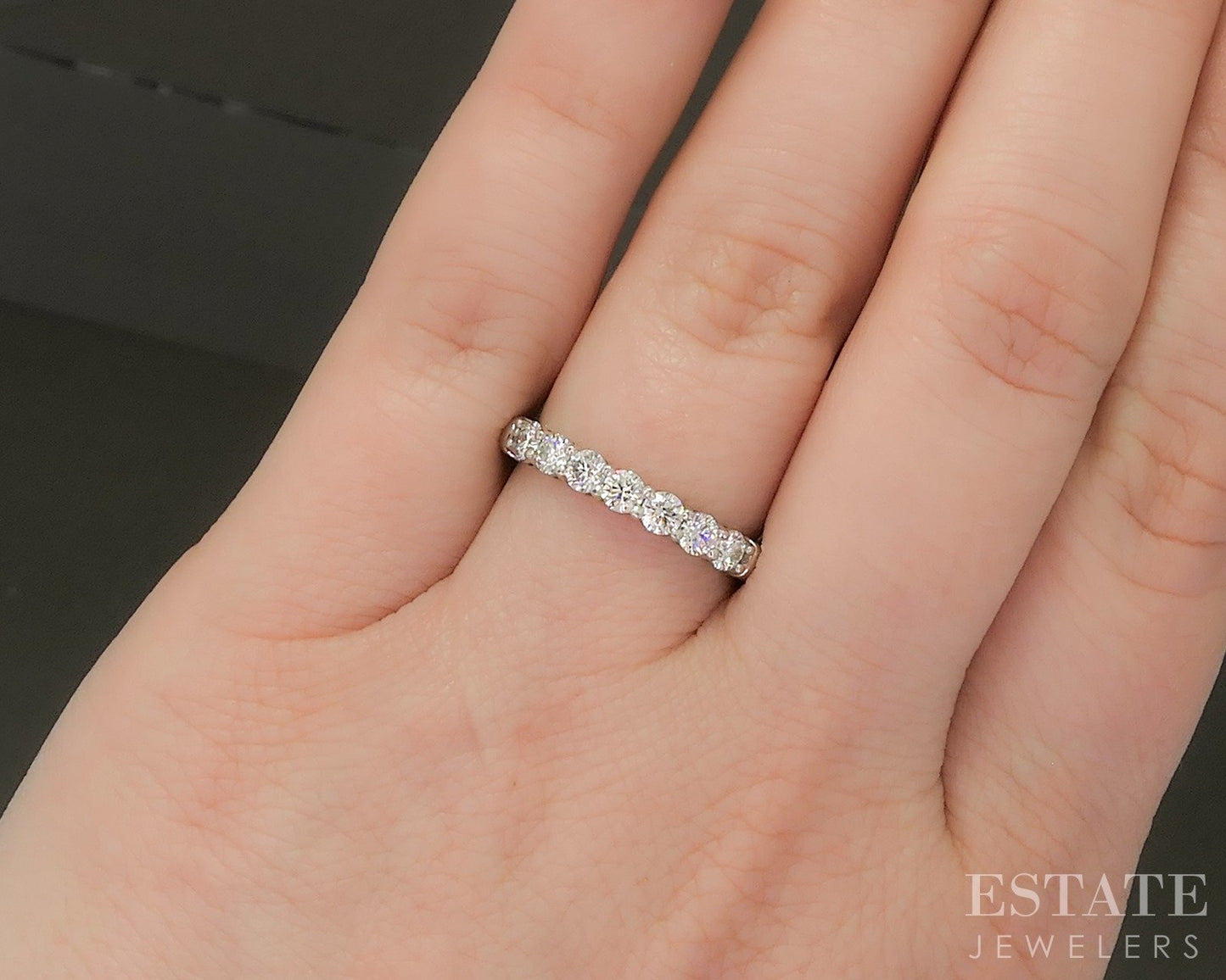 Platinum Tiffany & Co. Natural .57ctw Diamond Forever Band 4.2g p26010