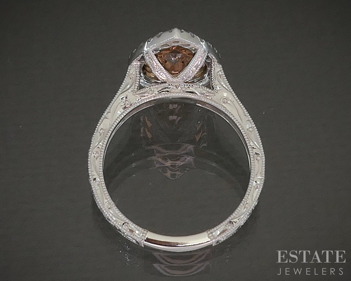 18k White Gold GIA Natural 1.14ctw Fancy Pink Diamond Engagement Ring p24649