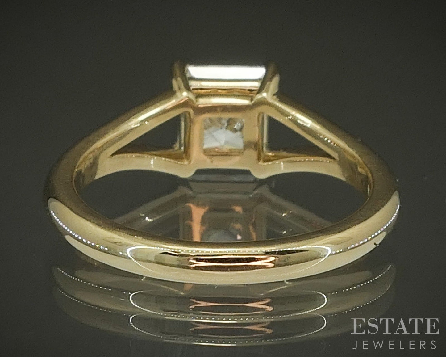 14k Yellow Gold Princess Natural 1.23ct Diamond Solitaire Engagement Ring p24551