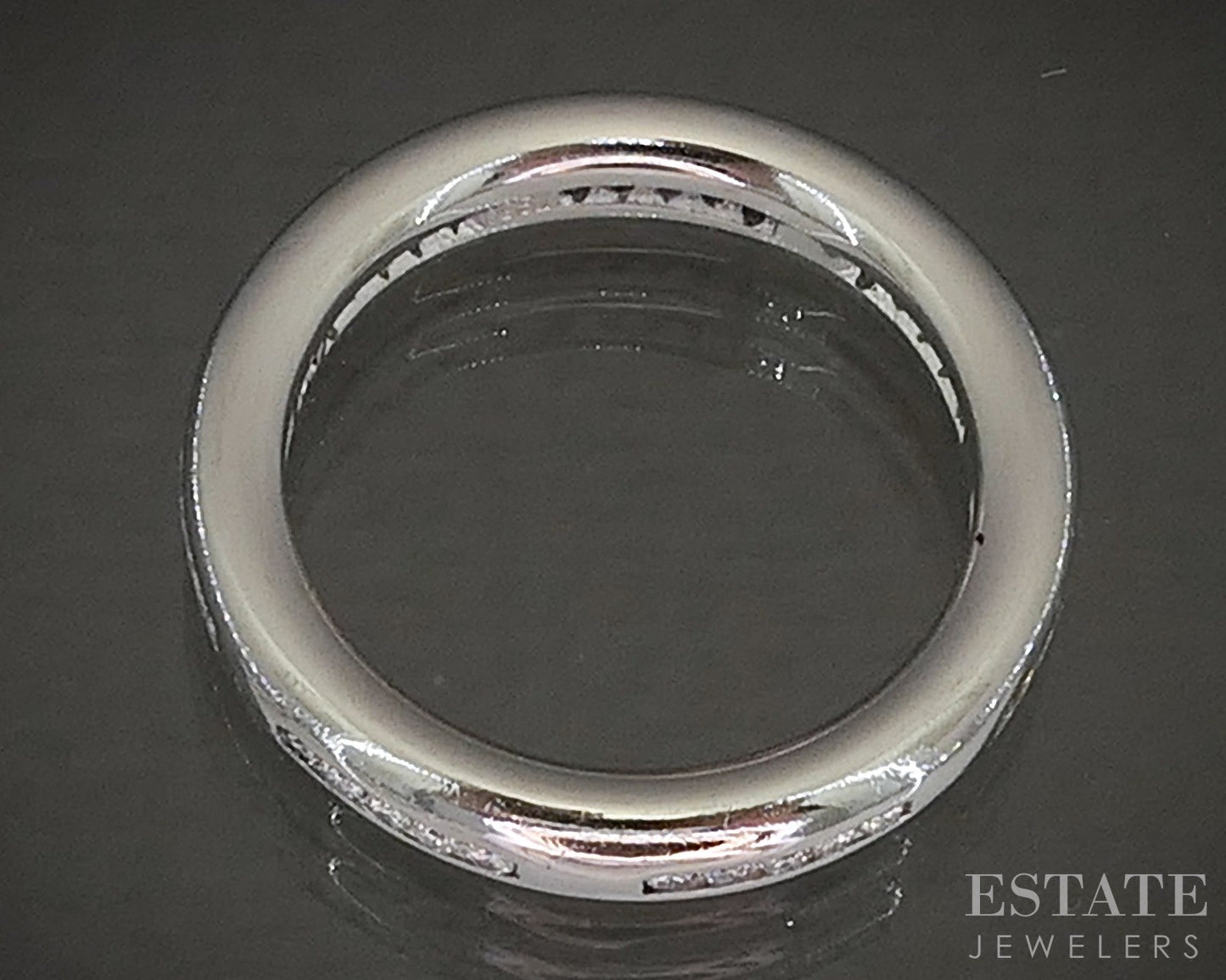 Platinum Round Natural .35ctw Diamond Eternity Wedding Band 8.3g p24674