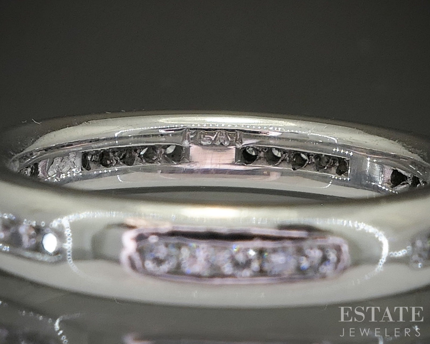 Platinum Round Natural .35ctw Diamond Eternity Wedding Band 8.3g p24674