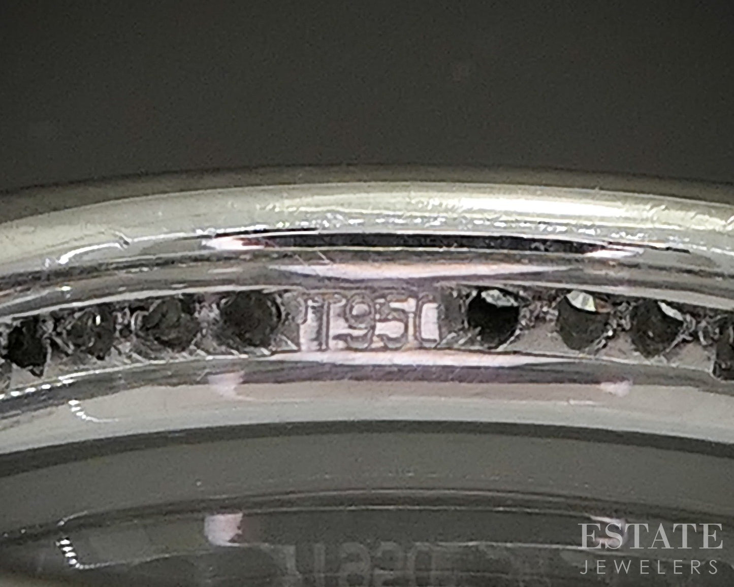 Platinum Round Natural .35ctw Diamond Eternity Wedding Band 8.3g p24674