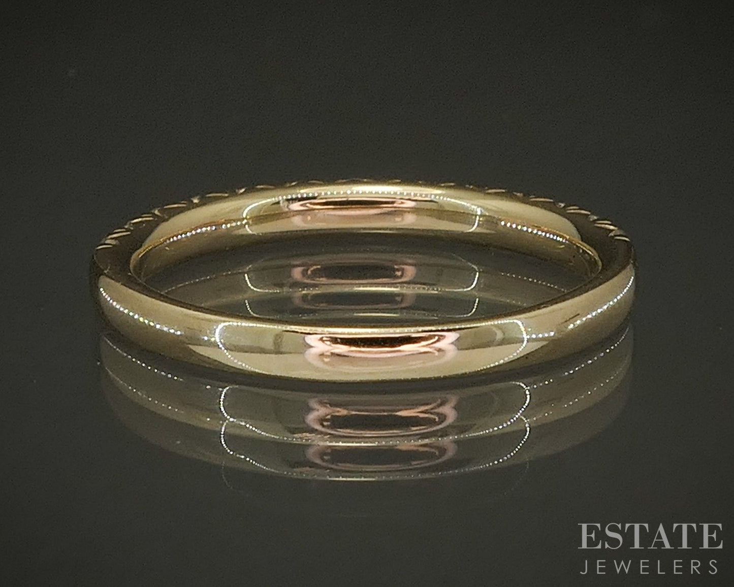 14k Yellow Gold Round Natural .45ctw Diamond Ladies Wedding Band 2g p26190