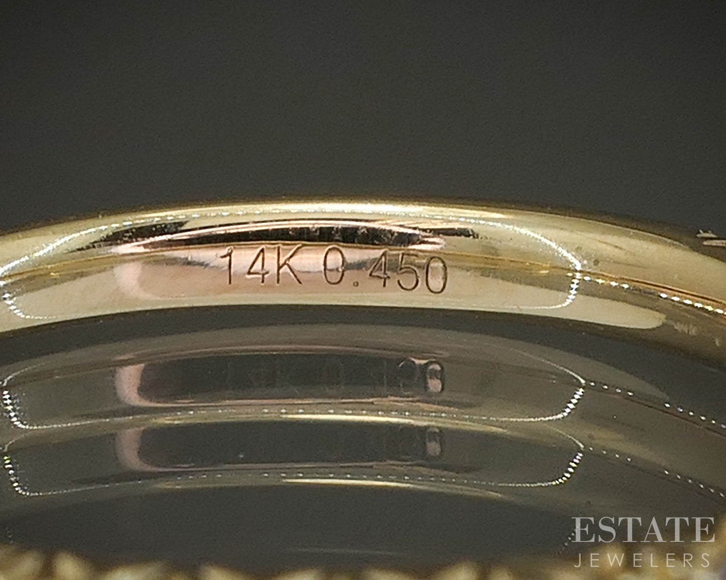 14k Yellow Gold Round Natural .45ctw Diamond Ladies Wedding Band 2g p26190