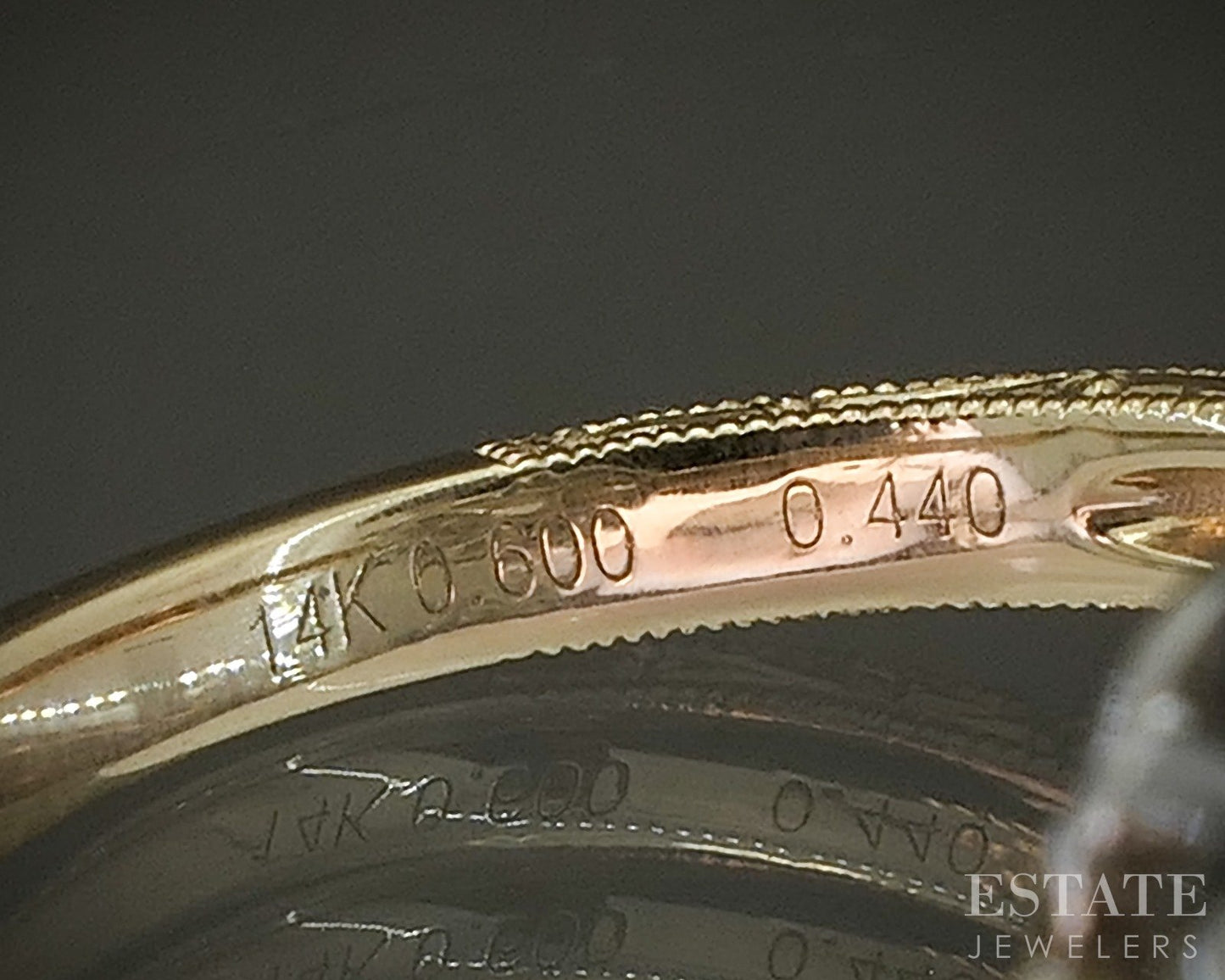 Estate Jewelers "Anne" 14k Yellow Gold OEC .60ct Diamond Engagement Ring p26181
