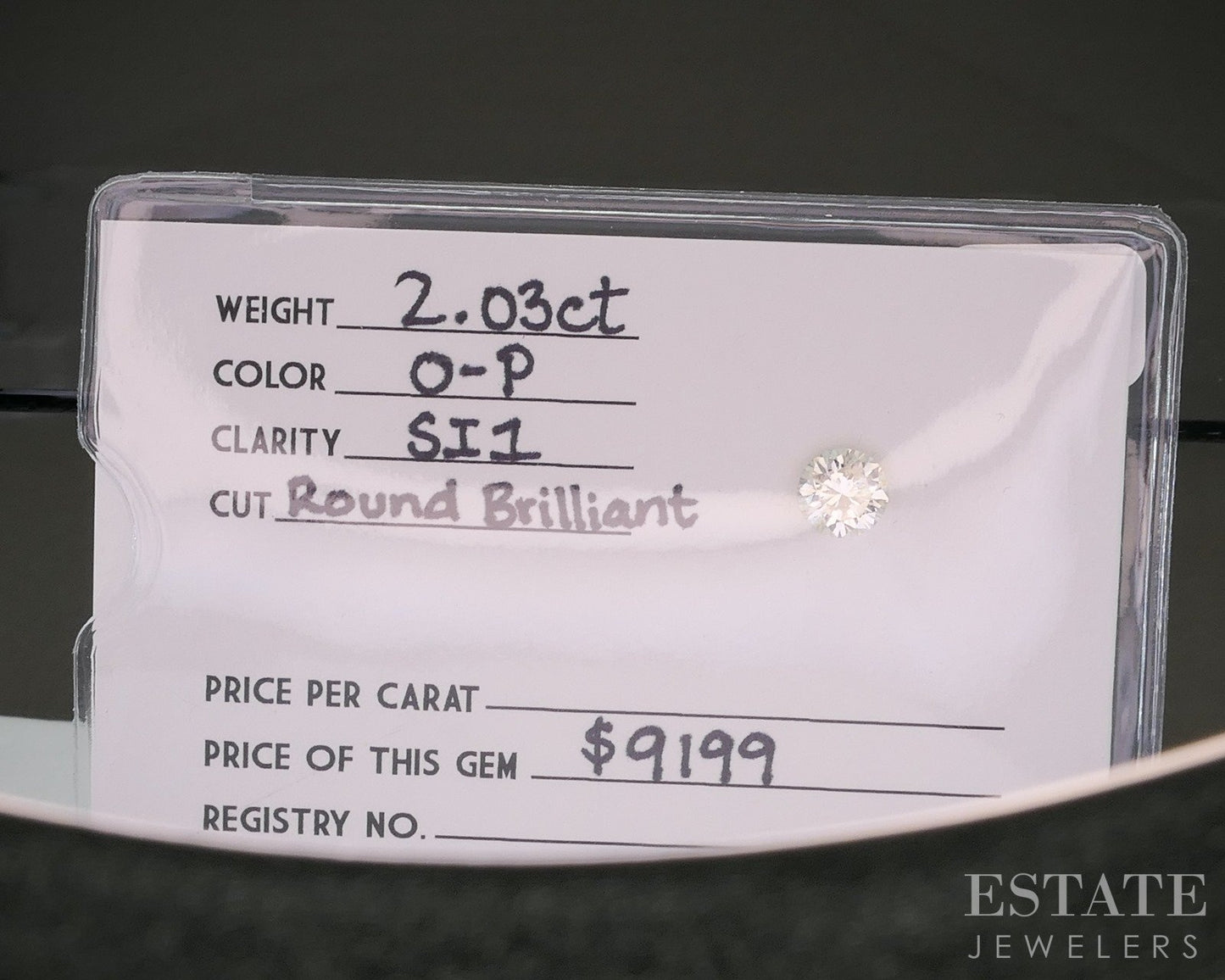 Loose 2.03ct Round Cut Natural Diamond SI1/OP p25431