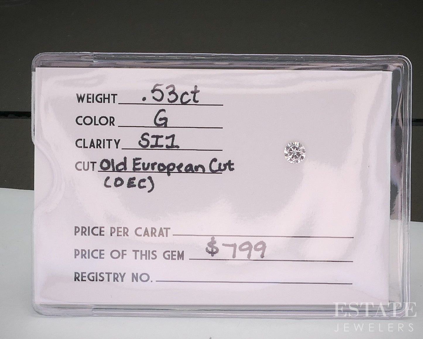Loose .53ct Old European Cut Natural Diamond SI1/G p25429