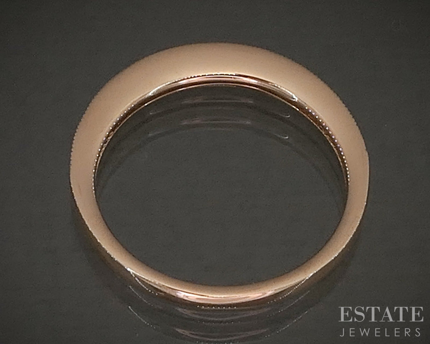 14k Rose Gold Round Natural .15ctw Diamond Ladies Wedding Band 2.3g p23041