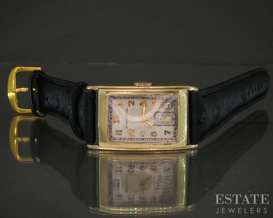 Antique Hamilton Gold Filled Cal. 980 17j Art Deco Tank Mens Watch p18128
