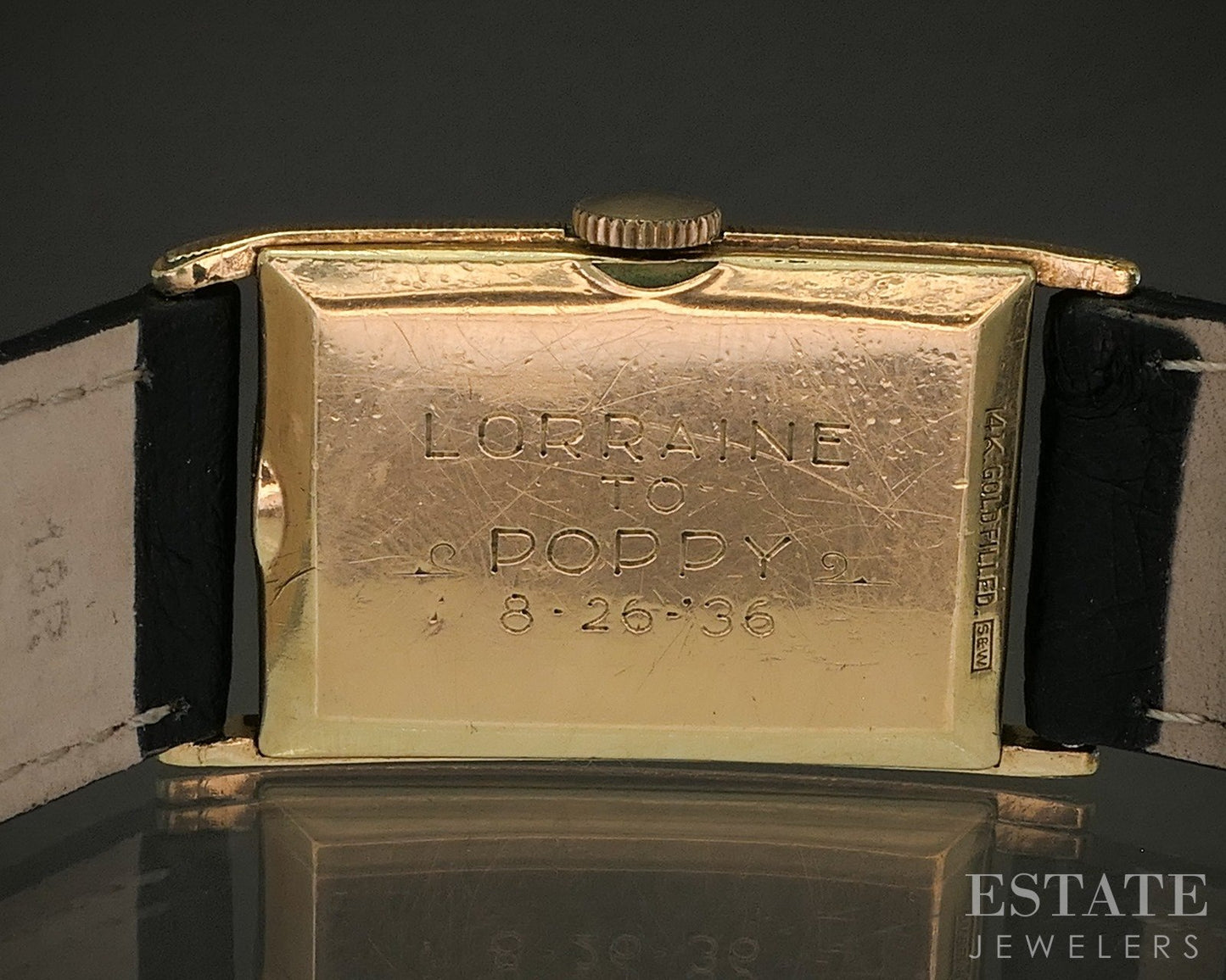 Antique Hamilton Gold Filled Cal. 980 17j Art Deco Tank Mens Watch p18128