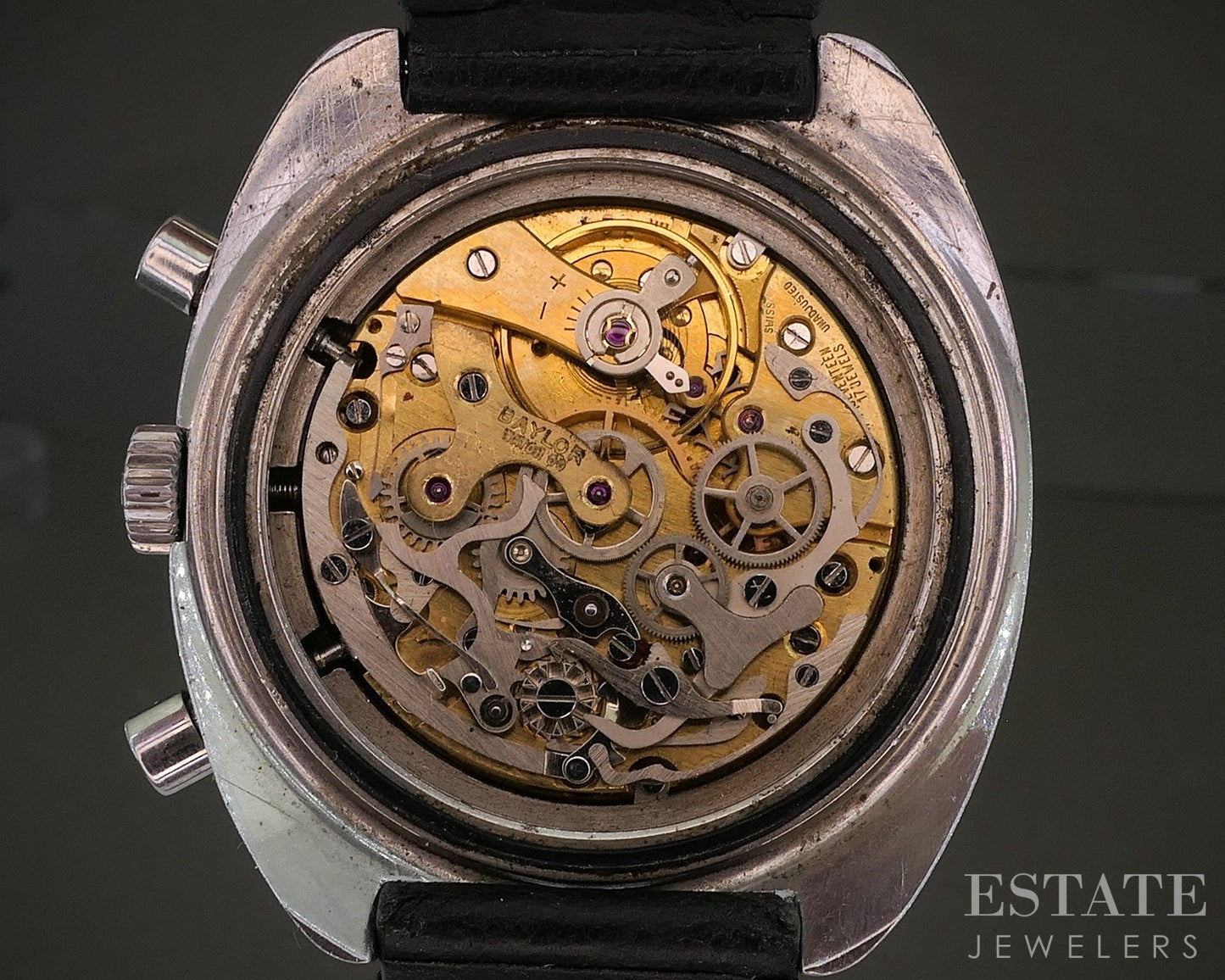 Vintage Baylor GMT Pepsi Chronograph Ref. 4213 Valjoux 724 Watch p25722