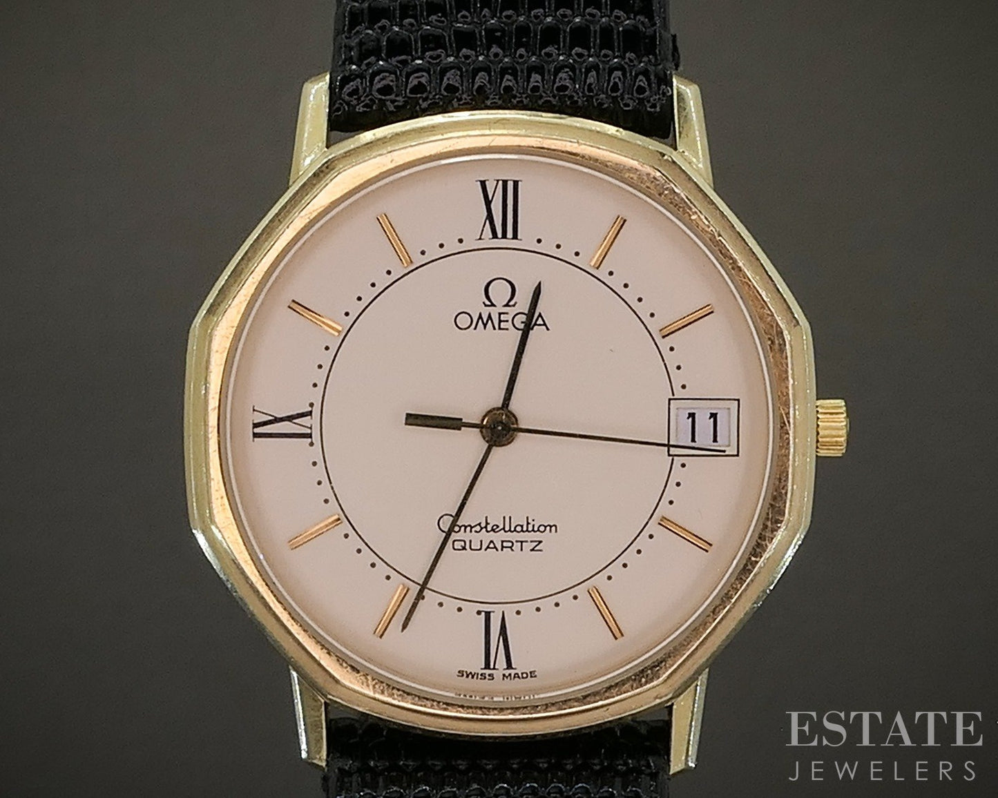 Vintage 1979 Gold Filled Omega Constellation Quartz 196.0174 Mens Watch p24854