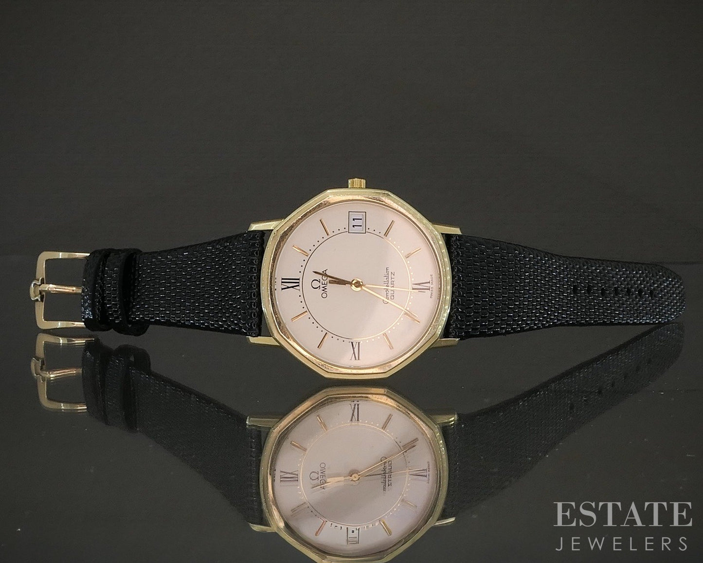 Vintage 1979 Gold Filled Omega Constellation Quartz 196.0174 Mens Watch p24854