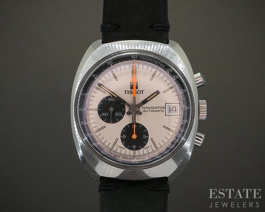 Vintage Tissot Navigator 45501 Chronograph Lemania 1341 Mens Watch p25721