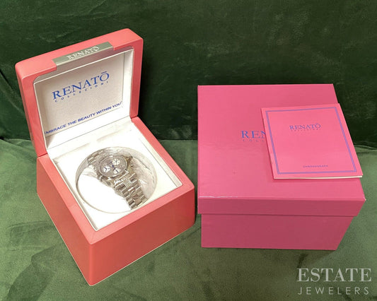 Renato Beauty Chronograph Pave Diamond Bracelet Ladies Watch p26501