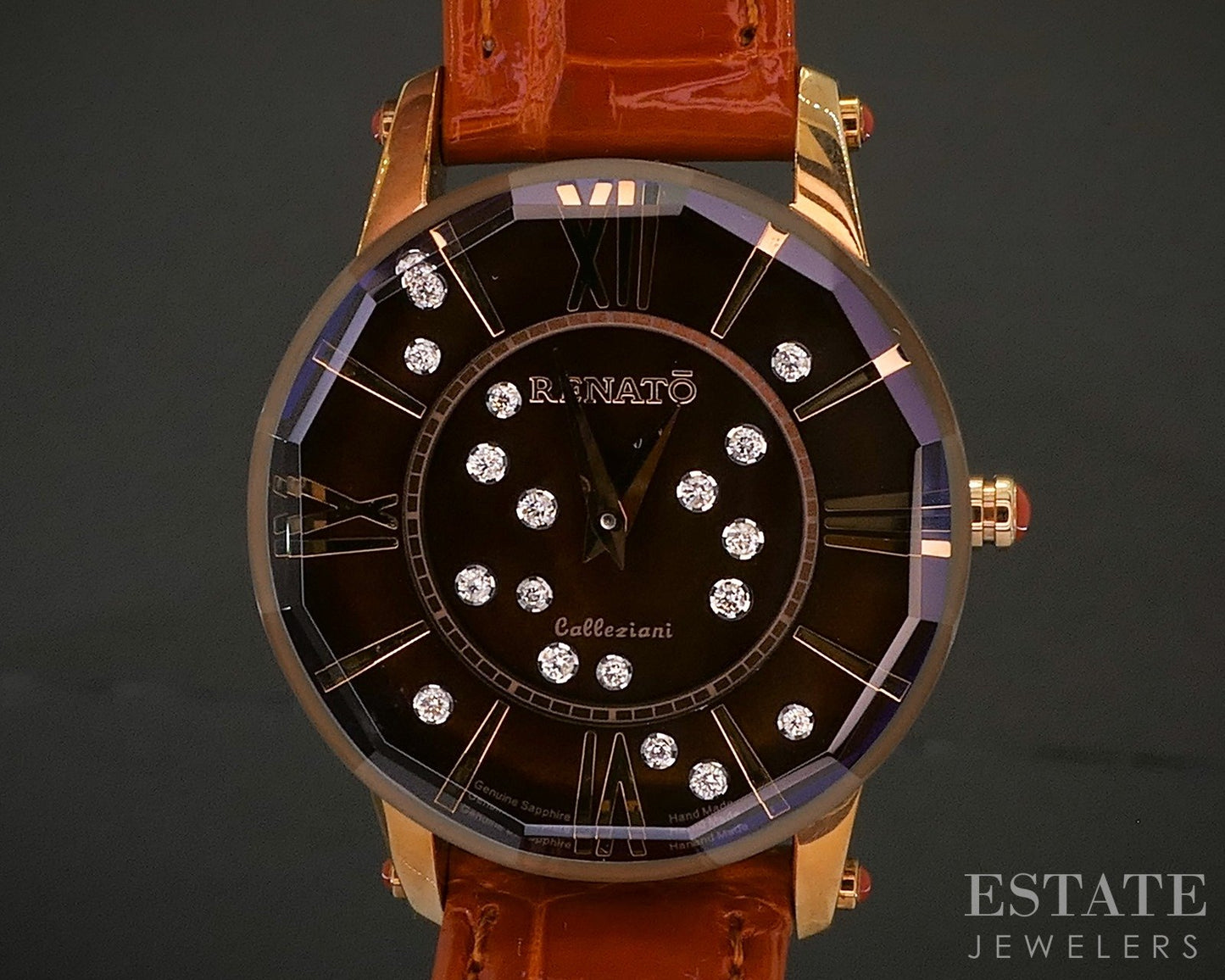 Renato Collezioni Diamond Alligator Strap Ladies Watch p26508