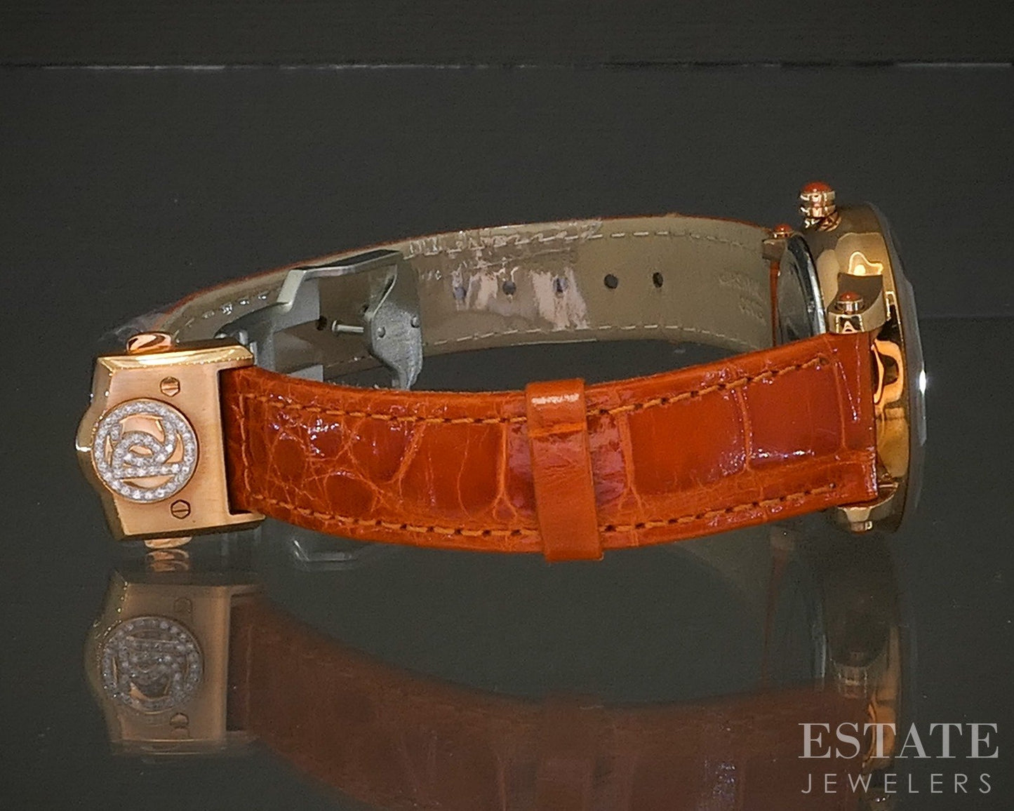 Renato Collezioni Diamond Alligator Strap Ladies Watch p26508