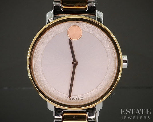 Movado Bold Two Tone Bracelet Ladies Watch p19070