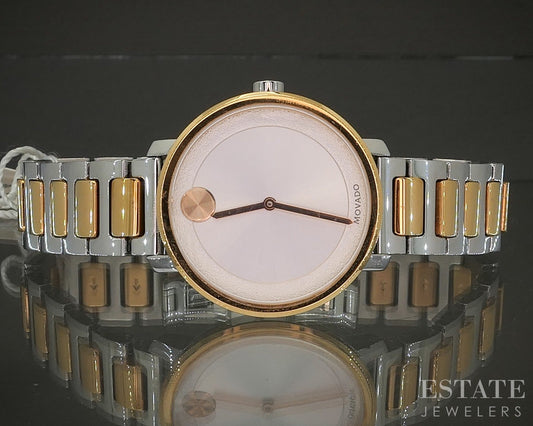 Movado Bold Two Tone Bracelet Ladies Watch p19070