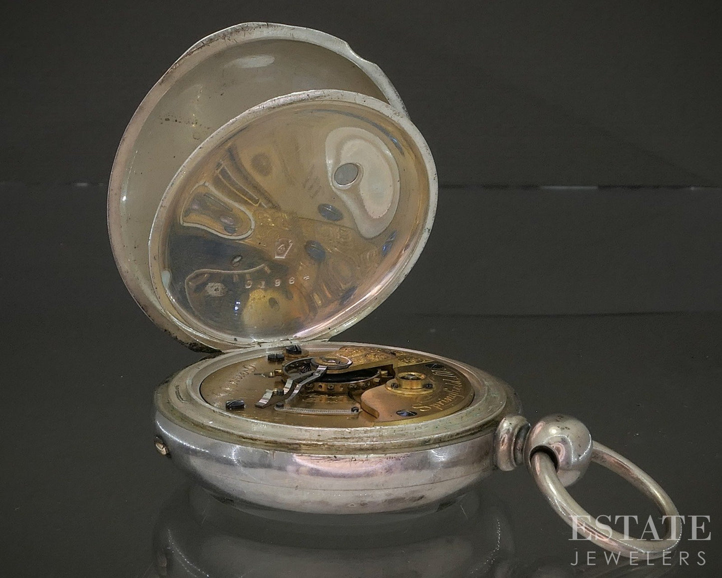 Antique Coin Silver Illinois Currier Grade Key Wind 13j Pocket Watch p26528