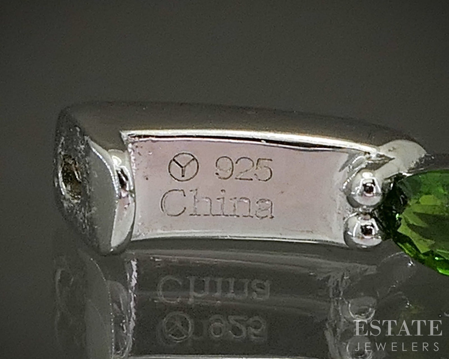Sterling Natural Chrome Diopside Inside Out Hoop Ladies Earrings 11g p26617