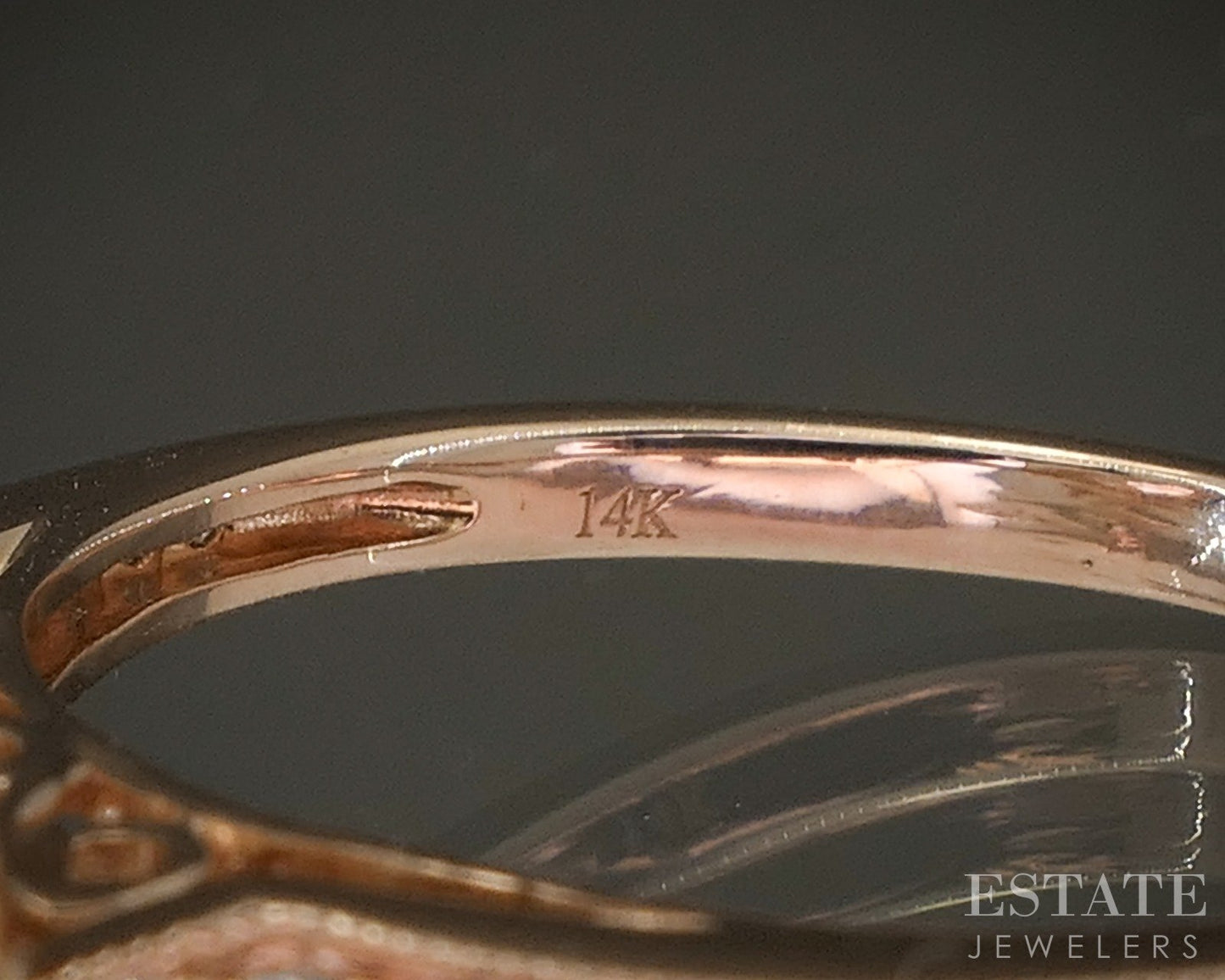 14k Rose Gold Oval Natural Morganite & Diamond Halo Ladies Ring 3.2g p23040