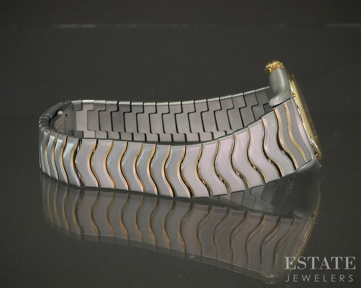 Ebel 18k Stainless Wave MOP Two Tone Bracelet Ladies Watch p21262