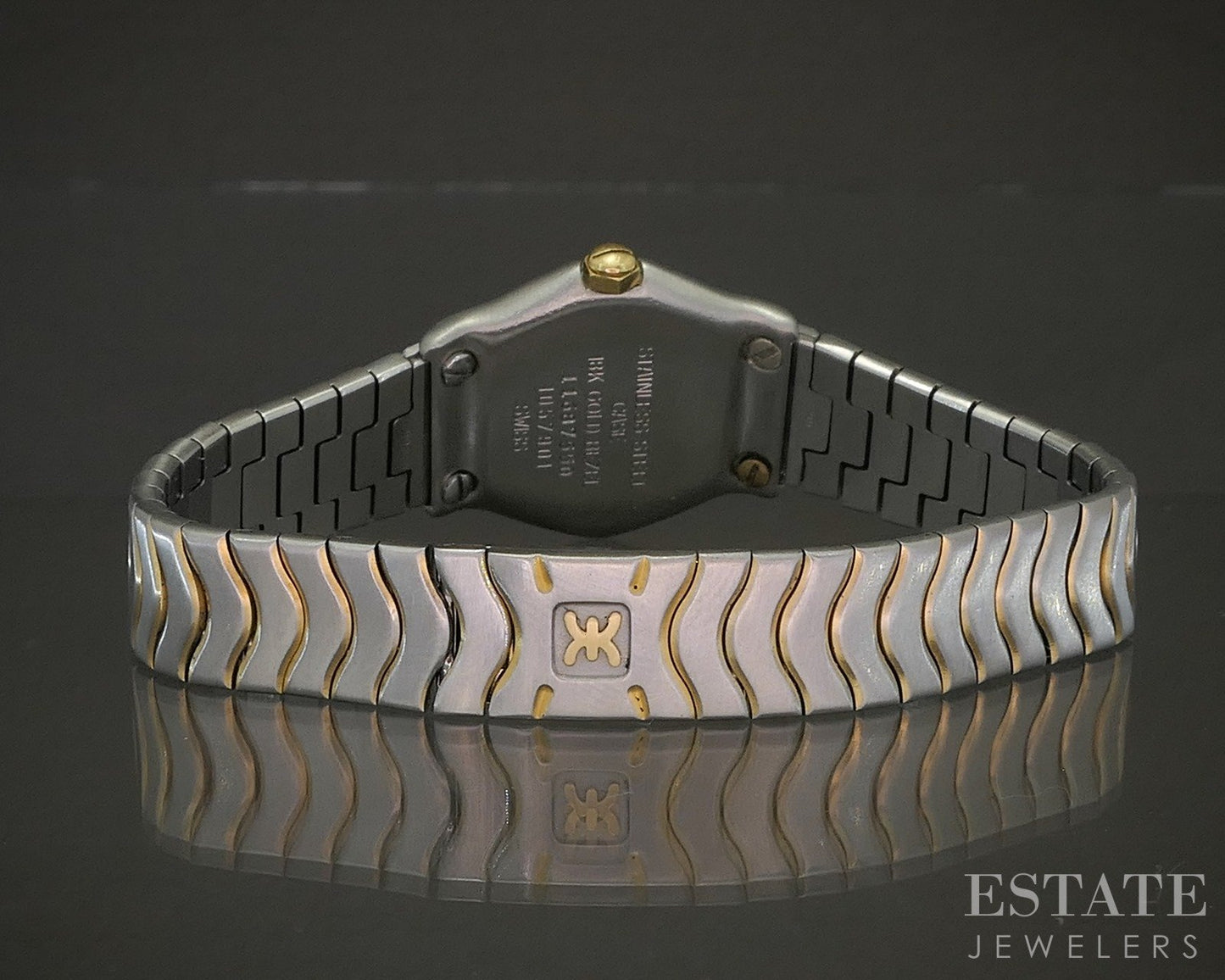 Ebel 18k Stainless Wave MOP Two Tone Bracelet Ladies Watch p21262