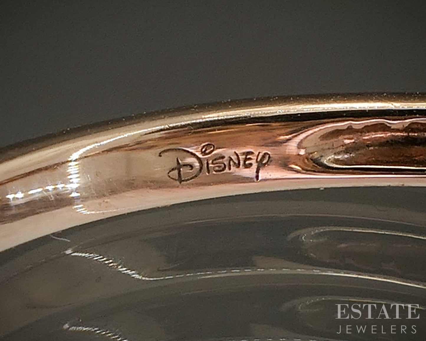10k Rose Gold Disney Enchanted Rose Natural Diamond Bella Ring 4g p22537