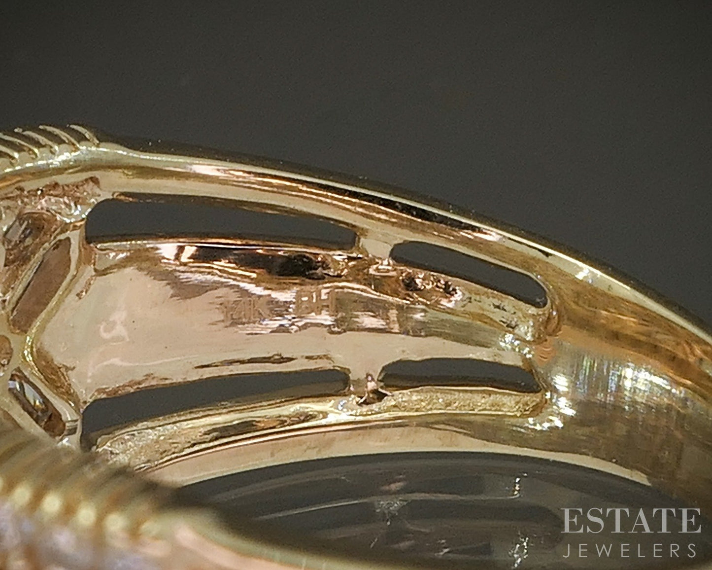 14k Yellow Gold EFFY Natural .74ctw Diamond Ladies Band Ring 6.3g p22860