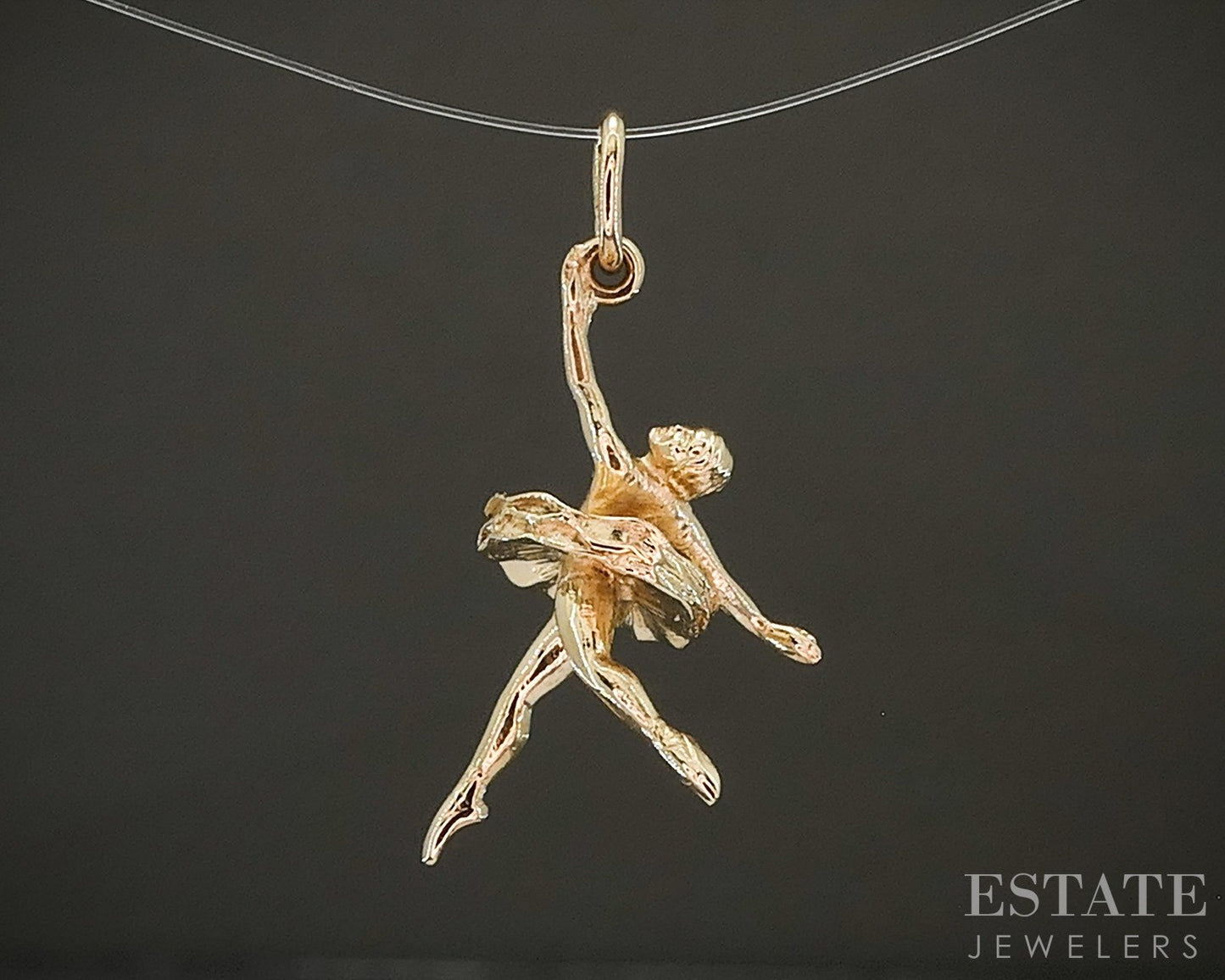14k Yellow Gold Dimensional Ballerina Charm 2.0g p24803