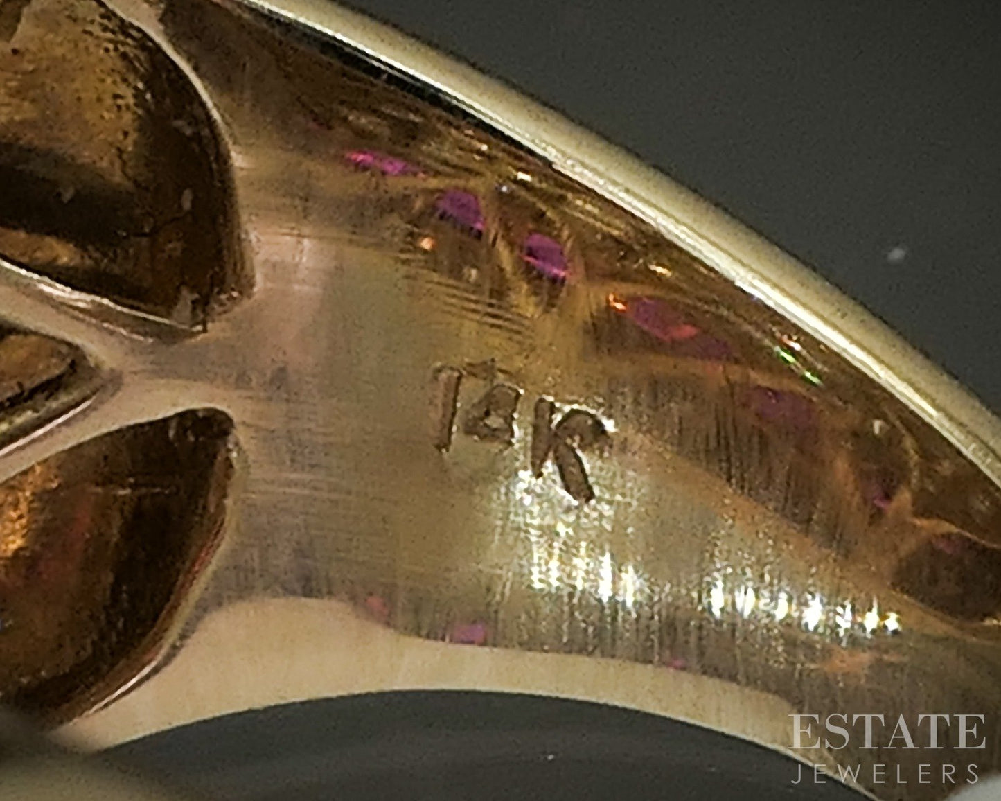 14k Yellow Gold Cirari Couture Ruby & Diamond Cocktail Band Ring 7.6g p24228