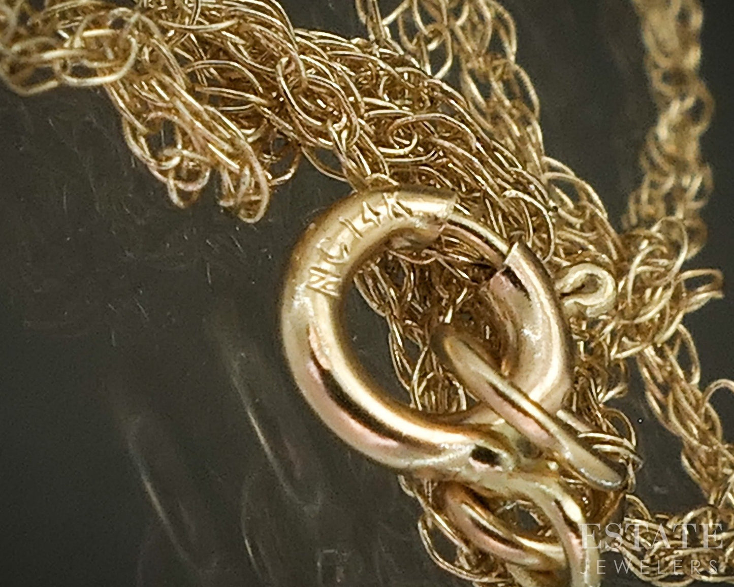 Vintage 14k Yellow Gold I Love You Charm Necklace 2.4g 16"L p24852