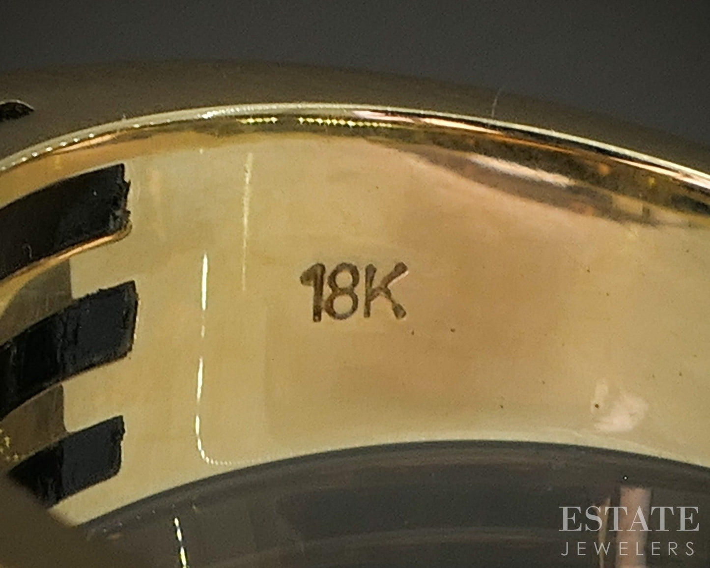 18k Yellow Gold Bernard K. Passman Natural Black Coral Band Ring 12.1g p24034